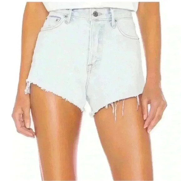 GRLFRND “Cindy” Distressed Jean Shorts In Love Buzz Wash Size 24 EUC!